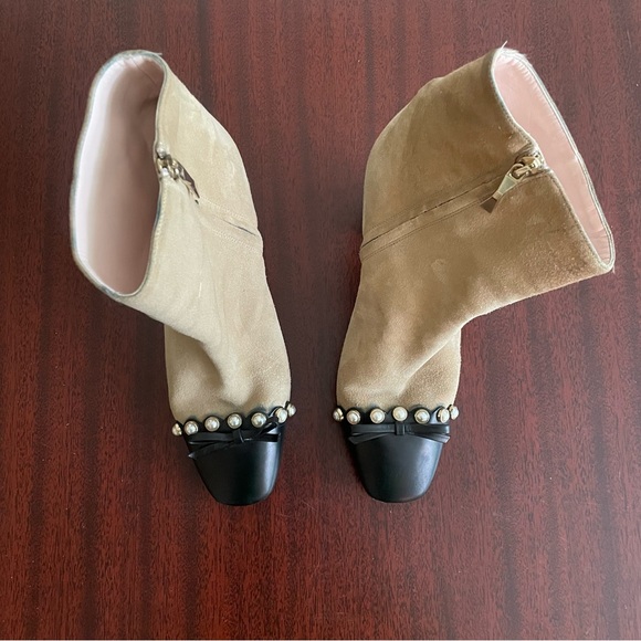 Kate Spade Orton Suede Pearl Coquette Ankle Boot - Picture 7 of 11